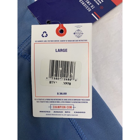 Champion Authentic Athletic wear Moisture Wicking Leggings Size Large Blue - Picture 6 of 9
